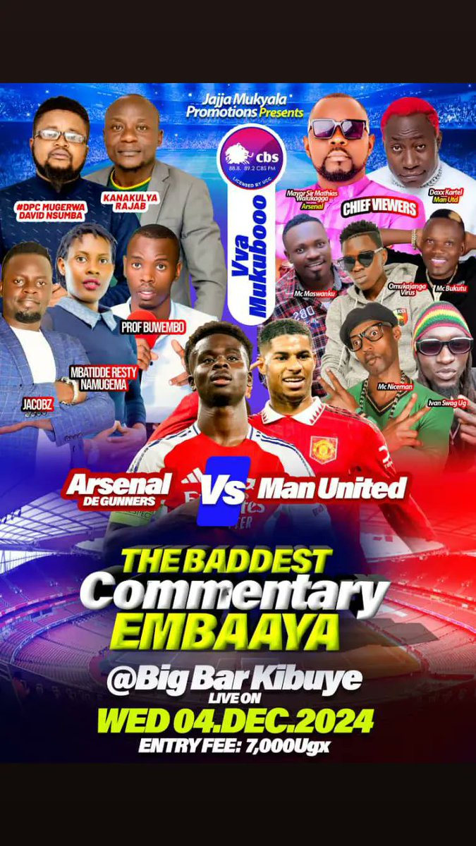 MbatiddeN's tweet photo. π€ Ladies and Gentlemen
It's the 4th of December
Let's all meet at Big Bar Kibuye π₯β½
#Embaayaaaa
#HumbleGombanian https://t.co/fxkJ9nhpRE