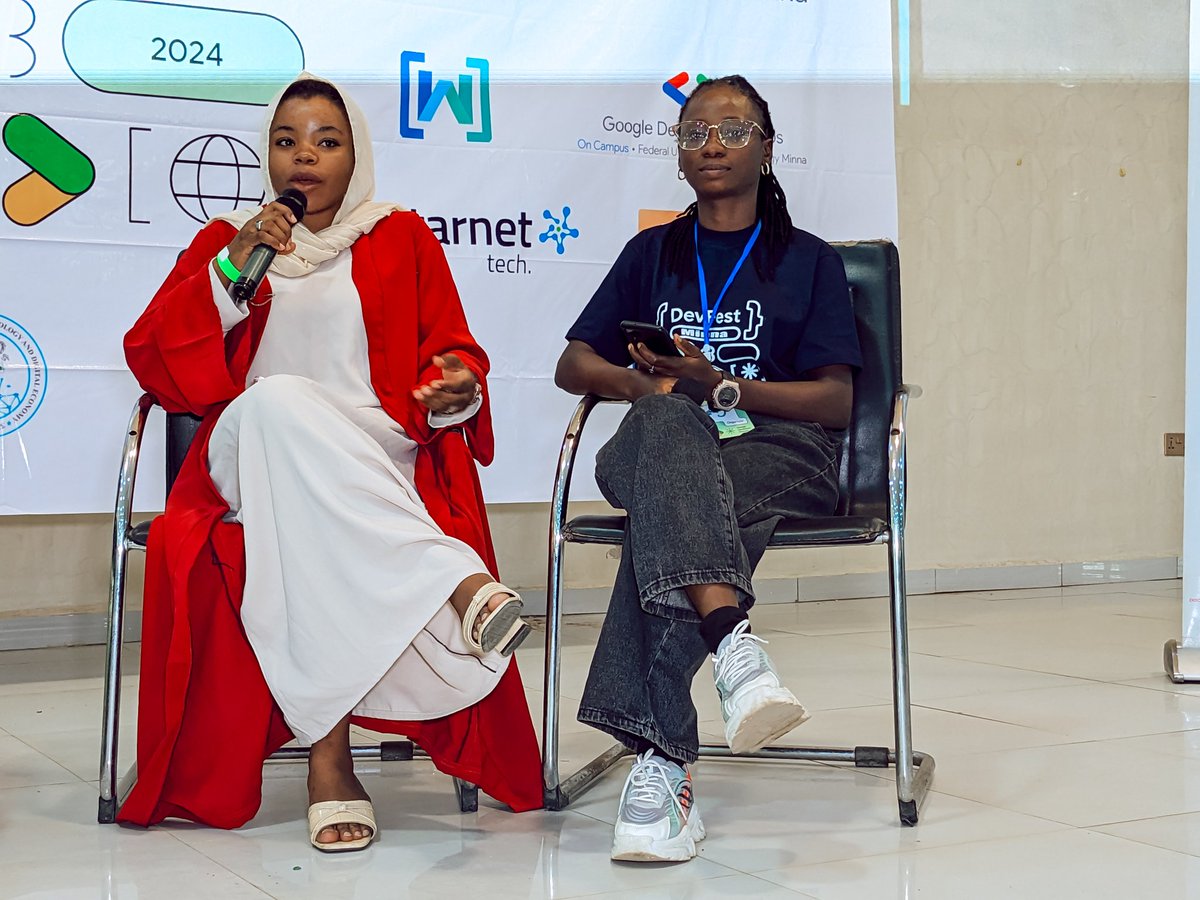 We had an incredible and impactful panel session with amazing women in Tech on the topic "Upskilling and Career Growth in AI" during our devfestminna24 celebration, with <a href="/Afiya_Ikram/">Afiya Ikram</a> <a href="/zaarab001/">Memunat Manzuma -🥇 HajiyaPHP</a> <a href="/MaigidaCathy/">Maigida Catherine</a> Sylvia Mkar and Amina Musa Giwa.

 #DevFestMinna24
#DevFestMinna