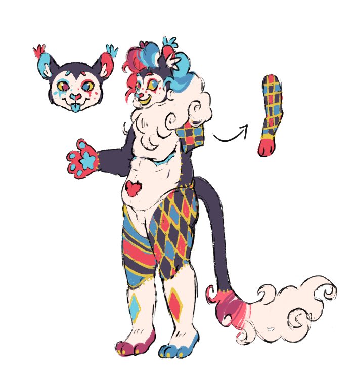 Redesigned a character to be more clown themed if anyone wants 2 adopt :3c
