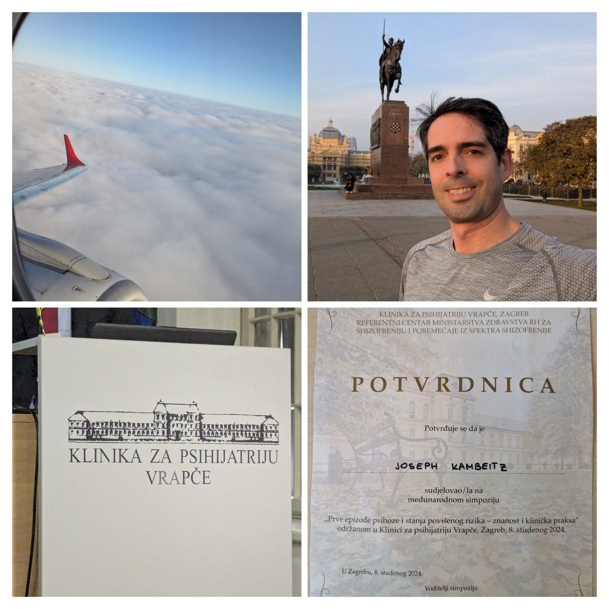 joseph_kambeitz's tweet image. Thanks to Dr. Aleksandar Savic for the invitation to Zagreb - I had a great time visiting the meeting and discussing early intervention, digital psychiatry and biomarkers with many dear colleagues! @alan_anticevic