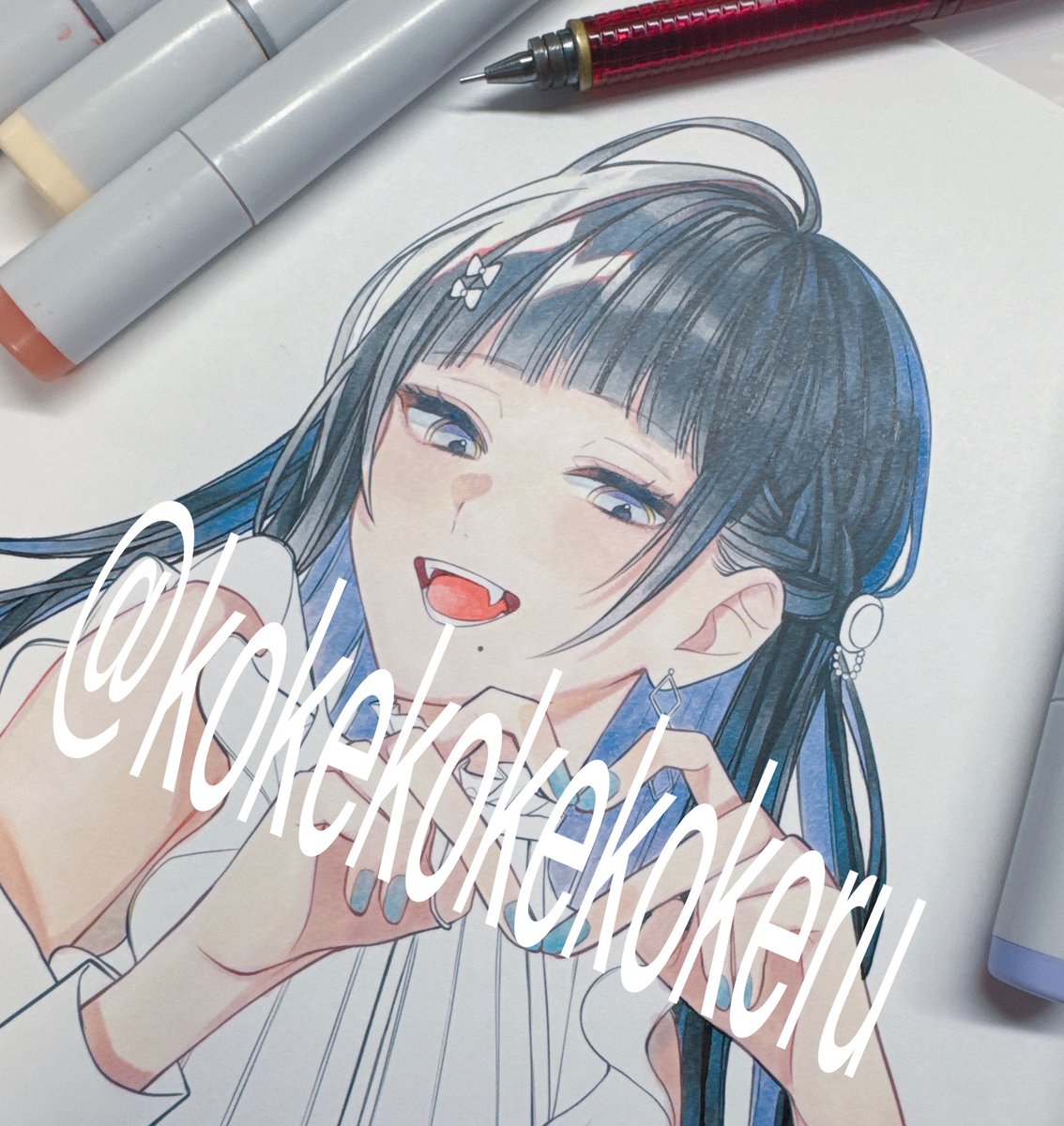 「途中 #コピック #アナログ」|こけしのイラスト