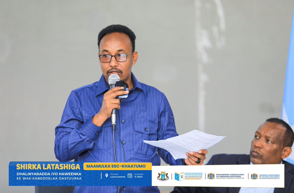 ICRICSomalia's tweet photo. #ICRIC, #OC, and #MoJCA engaged with youth and women from #SSC-Khatumo to discuss proposed amendments to Chapters 5-9 of the Constitution. Their valuable insights will contribute to a more inclusive and representative constitution. #Somalia #Constitution #Youth #Women #SSCKhatumo https://t.co/93SUH3xxHl