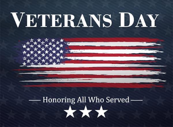 Today we honor all of the veterans out there for their service to our country. To those who have served, we thank you!