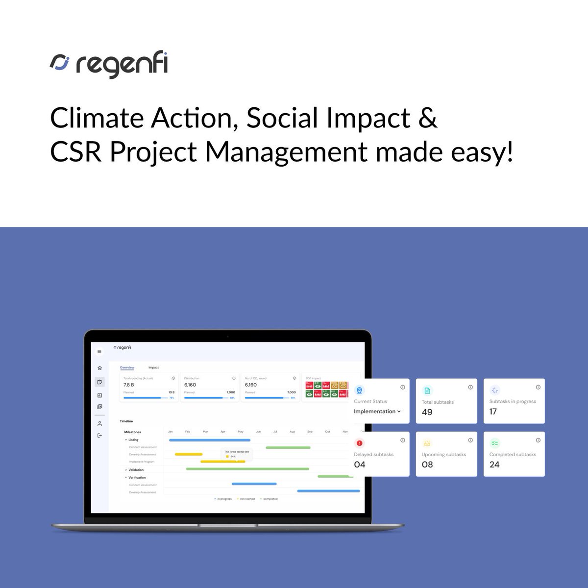 regenfi52516's tweet photo. 🌍🚀 Amplify your impact on #SDGs with https://t.co/bfycGyX1Be!
PULSE by Regenfi helps you monitor climate, CSR, and social impact projects with real-time updates, role-based dashboards, and seamless data collection.
🌐 Visit: https://t.co/owxdaNcXwI https://t.co/swghTxmoz5