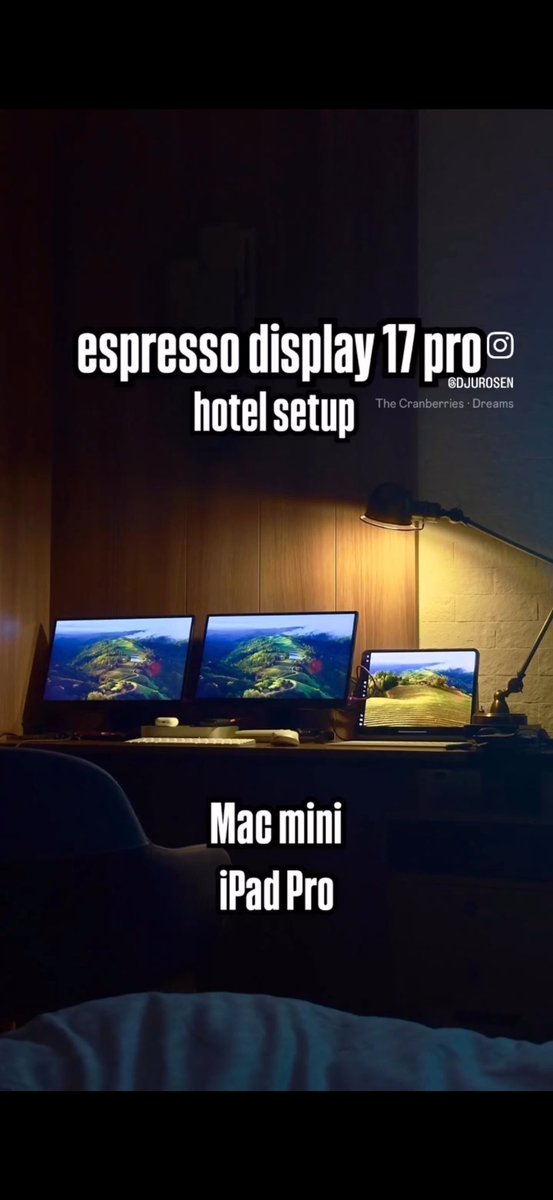 DjuroSen's tweet photo. Travelled all over the world with this setup. espresso Display 17 Pro x2 with iPad mini for scopes and Mac Mini the computer. 👊🏼😍
#espressodisplays #espressodisplays17pro #portablemonitor #macmini #traveltech #apple #singapore https://t.co/Fr75BIecQH