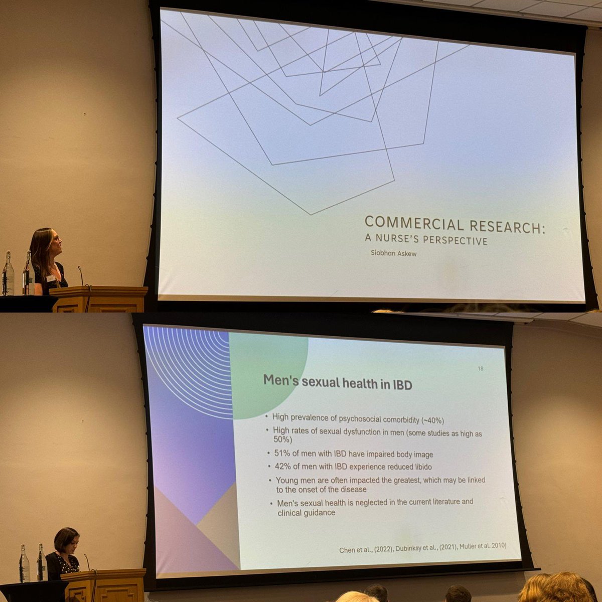 Kat37L's tweet photo. @siobhans0607 (Siobhan Askew) and Sara Ma highlighting the importance of and speaking on behalf of nurse led research and @MenSHIBD 💙💙
#NursesRock 
#ResearchSavesLives 
#NurseResearchers 
#ResearchNursing 
#ResearchCareers 
@YSTeachingNHS 
@YorkResearch https://t.co/vLQ1zf0JIV