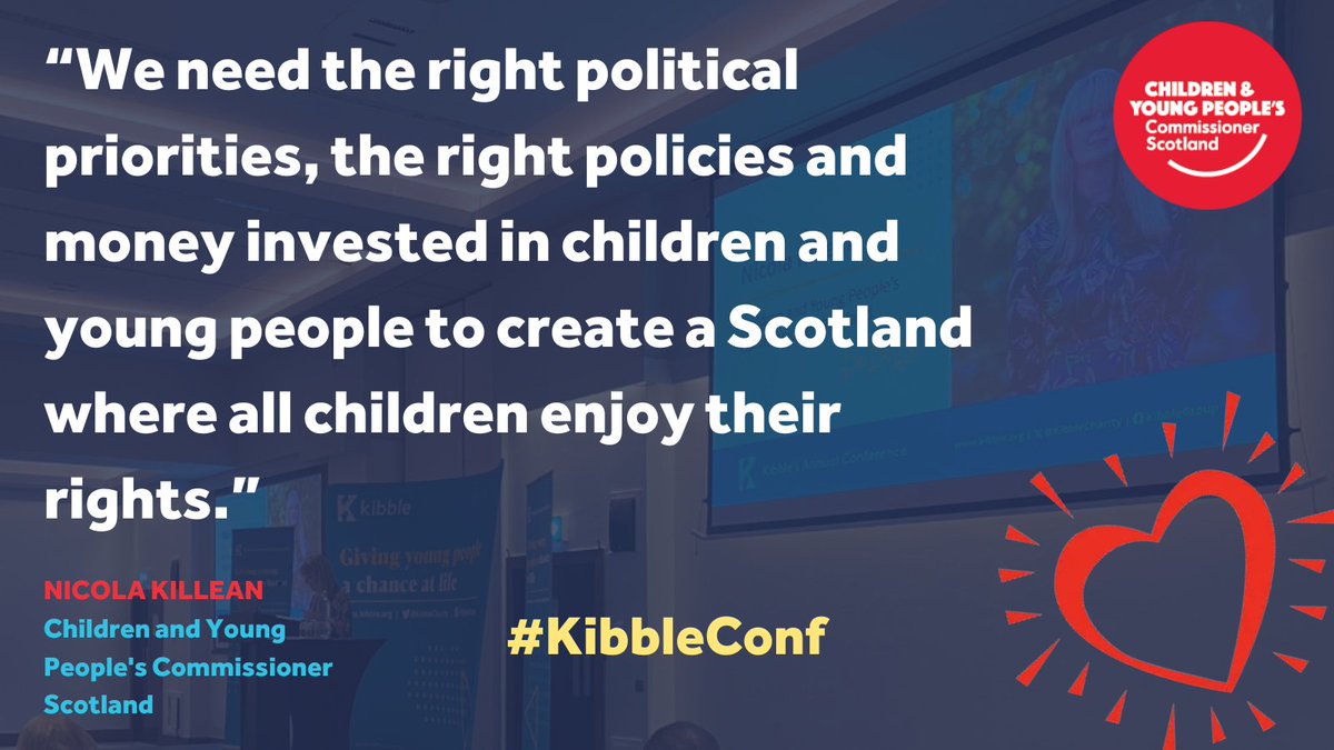 CYPCS's tweet photo. Every care experienced child should grow up feeling loved, safe, &amp; respected. @ today's #KibbleConf, Commissioner Nicola Killean called for urgent action to protect the rights of care experienced children across Scotland &amp; to keep #ThePromise.

Read more: https://t.co/rcUesXMkny https://t.co/ymvCB7Pzk1