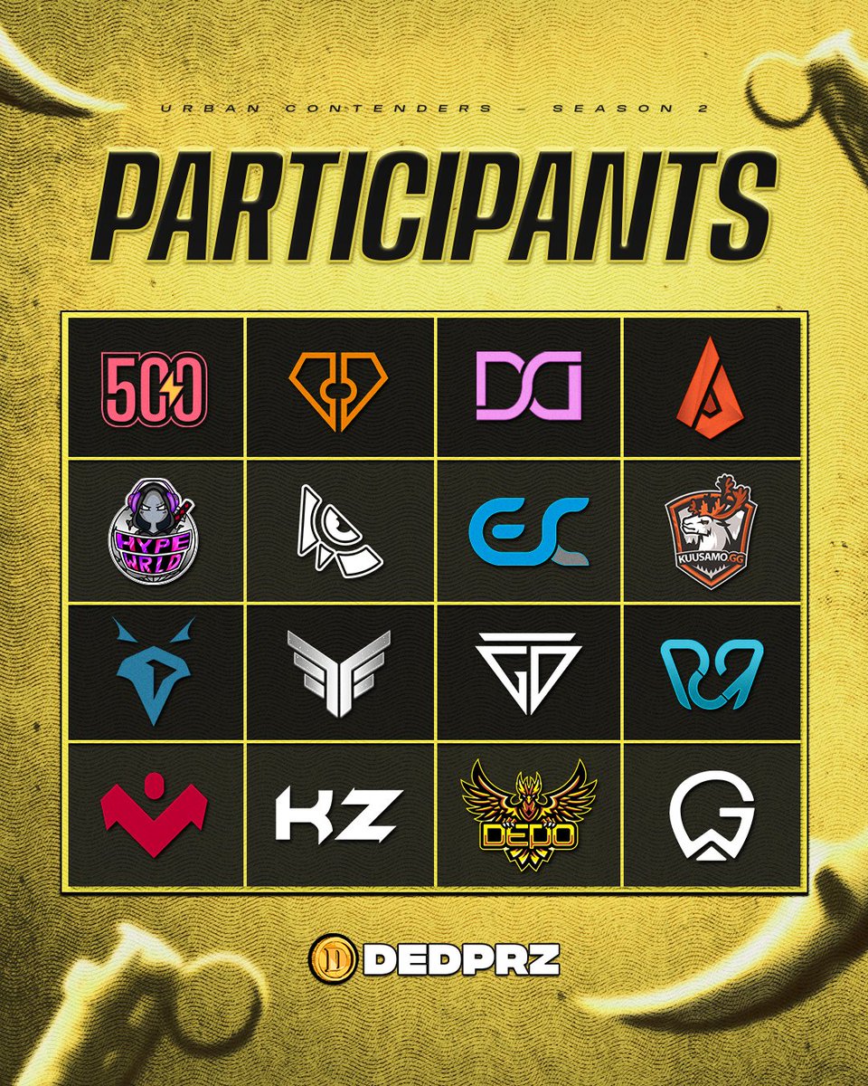 It’s Monday, and you know what that means – time to unveil the teams stepping into the 2nd Season of Urban Contenders! 

👋 - 🇵🇱🇸🇮🇮🇸🇱🇻🇱🇻🇵🇱🇪🇺🇫🇮🇸🇦🇺🇦🇪🇸🇹🇷🇪🇺🇬🇪🇺🇿🇵🇹