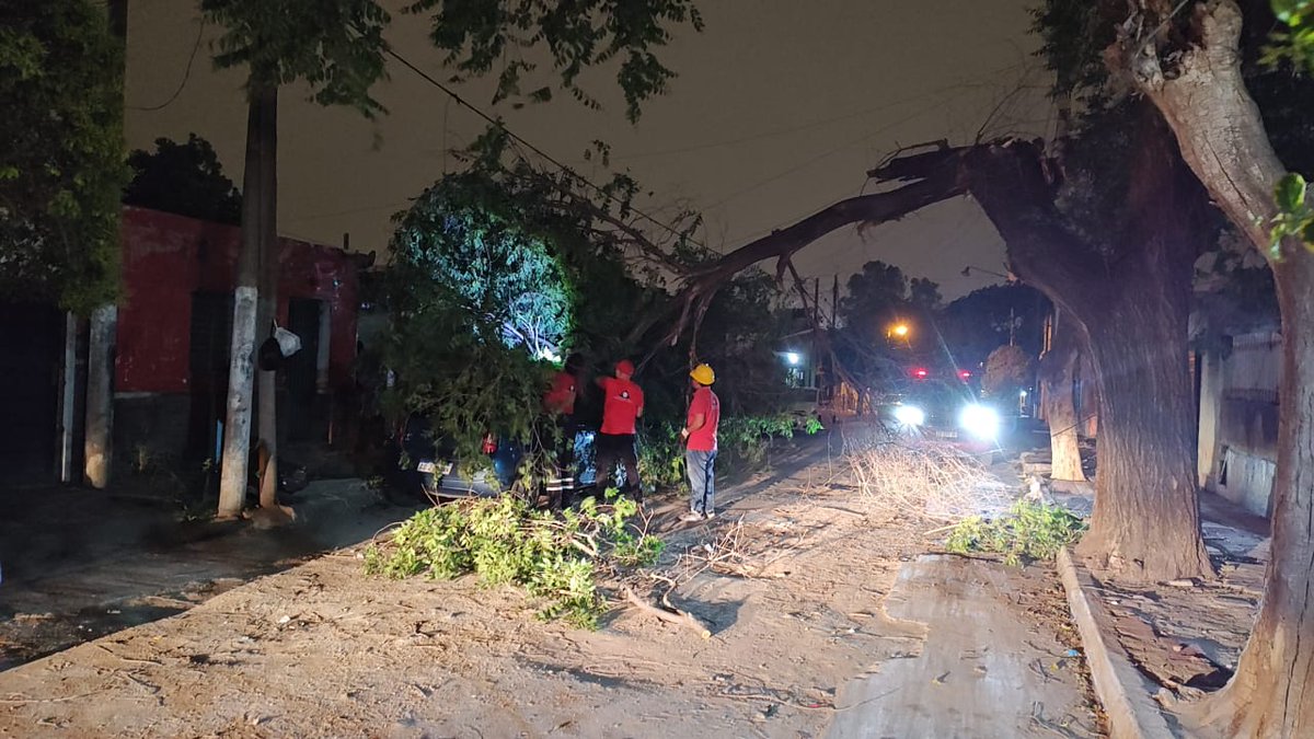 #CórdobaCapital Tras los fuertes vientos, Defensa Civil recibió 280 llamadas y tuvo que realizar 98 servicios. Además, hubo una familia autoevacuada y dos personas con lesiones leves producto del viento. Se registraron ráfagas de 60 km por hora.