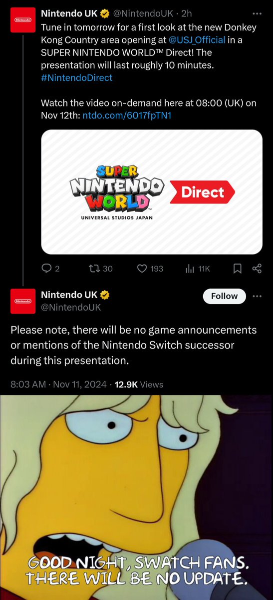 Aikon82's tweet photo. @NintendoEurope @USJ_Official I made this for Simpsons Video Game Shitposting but feel you guys might enjoy it here lol https://t.co/nGtdBQk8wK