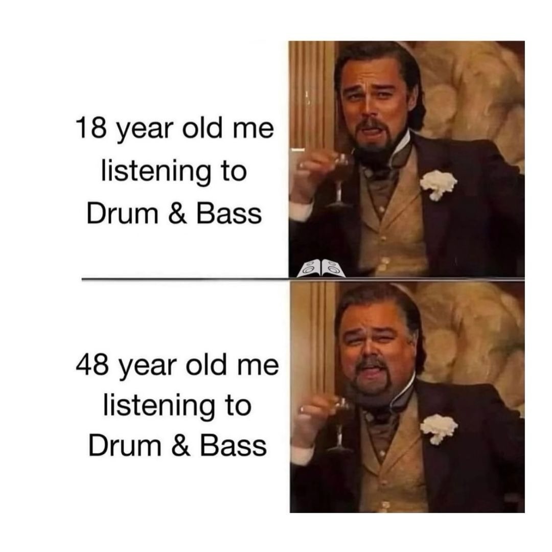 UKF's tweet photo. 75 year old me still gonna be vibing to DnB 💯 https://t.co/f3Xfh2sGkO