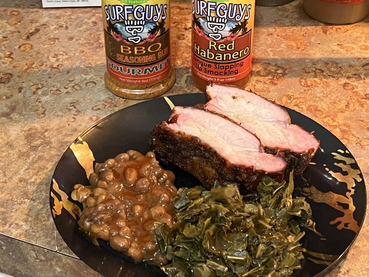 SurfguysHotSauc's tweet photo. Surfguys BBQ seasoning and hot sauces with baby back ribs, baked beans and collard greens.
#bbq #babybackribs #smokedmeat #surfguysbbqrub #therub https://t.co/3tpKNxVzco
