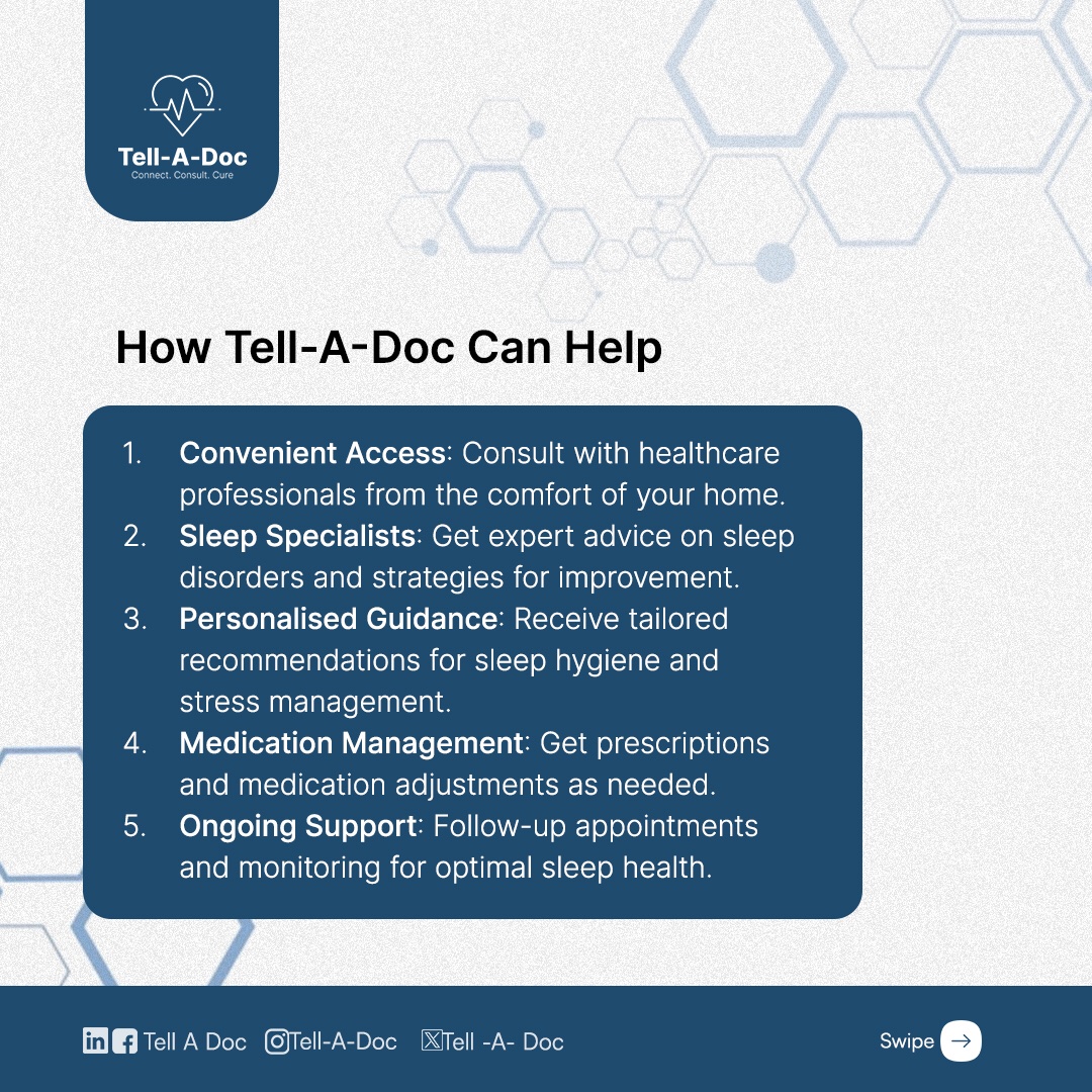 Tell_A_Doc's tweet photo. Fatigue & low productivity?
Lack of sleep might be the reason 📌
Working 24/7 without taking a break is harmful to your health 📍
Prioritize sleep with Tell-A-Doc expert tips:👇👇
#MentalHealthMatters #healthcare #sleep #telladoc https://t.co/Y0Om7IROWN