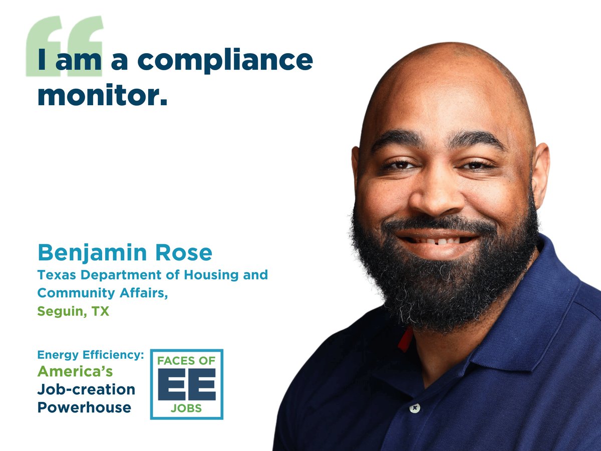 Benjamin Rose started working as a weatherization technician during the American Recovery and Reinvestment Act of 2009. Benjamin is one of over 200,000 Veterans working in energy efficiency. Today we honor him. 

#FacesofEE #VeteransDay