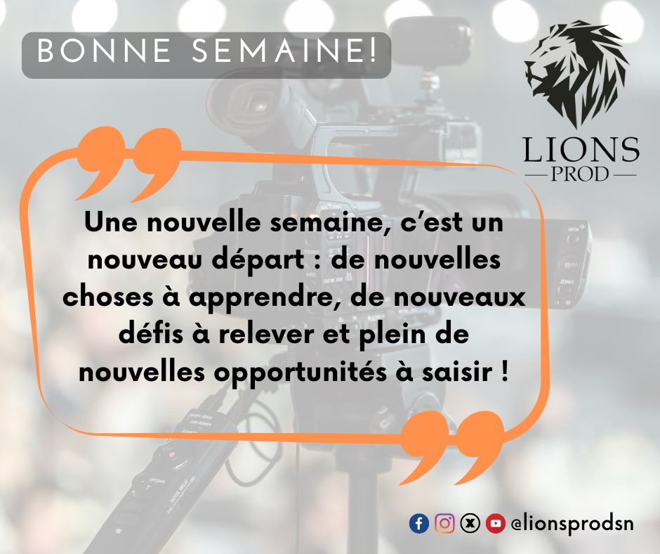 LionsProdSn's tweet photo. La semaine commence, reste zen. 
Force et courage!
Belle semaine la famille.

#Service_Commercial
📞: +221 77 173 43 43 / +33 756 929 119
✉️: contact@lions-prod.com

#Sénégal #Kebetu #Lionsprod #media #ActualiésSn #Société #Politique #Culture #talkshowhost https://t.co/w7UopMfpSq