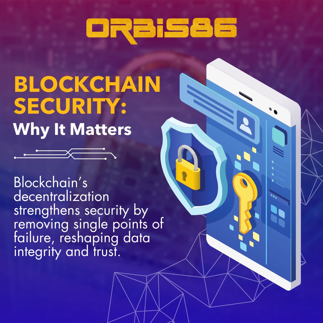 orbis86_x's tweet photo. 🔐 Imagine a world where your data is secure, tamper-proof, and free from risks. That’s the power of blockchain technology. By #decentralizing data, blockchain eliminates single points of #failure, ensuring that your information is protected and trustworthy across all #industries.
💡 Blockchain is more than just a trend—it’s a shift towards better data #security. It’s the key to securing sensitive #information, whether it’s financial data, personal #details, or anything in between.
👉 Take control of your #data security today and explore how blockchain can help #protect what matters most. Blockchain is shaping the #future of digital security—are you ready to embrace it?
#orbis86 #blockchain #ai #web #security #digital #connections #decentralized #industry #technology