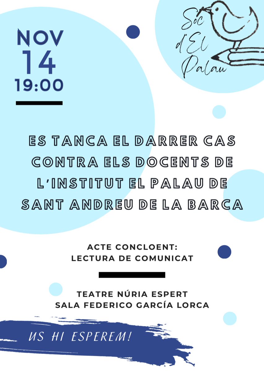 Bombers per la República🎗🚒 (@anc_bombers) on Twitter photo Sempre hem estat al costat del professorat criminalitzat i perseguit de Sant Andreu de la Barca. <a href="/9delpalau/">Suport IES El Palau</a> #IESPalau #9delPalau Sempre hem estat al costat del professorat criminalitzat i perseguit de Sant Andreu de la Barca. <a href="/9delpalau/">Suport IES El Palau</a> #IESPalau #9delPalau