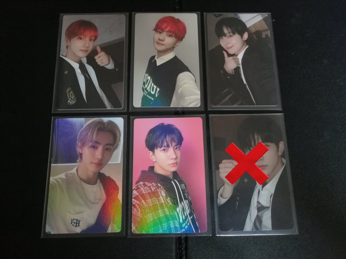 WTS || LFB || FS 

 ‼️ SALE‼️

•ENHYPEN RANDOM PHOTOCARDS

HOLO - ₱100 EACH 
UNIF - ₱120 EACH

 ✨MINE✨

— direct jnt
— gcash/maya
— onhand

Loc. Gapan, Nueva Ecija

ENHYPEN Jungwon, Heeseung, Jay, Jake, Sunghoon, Sunoo, Niki