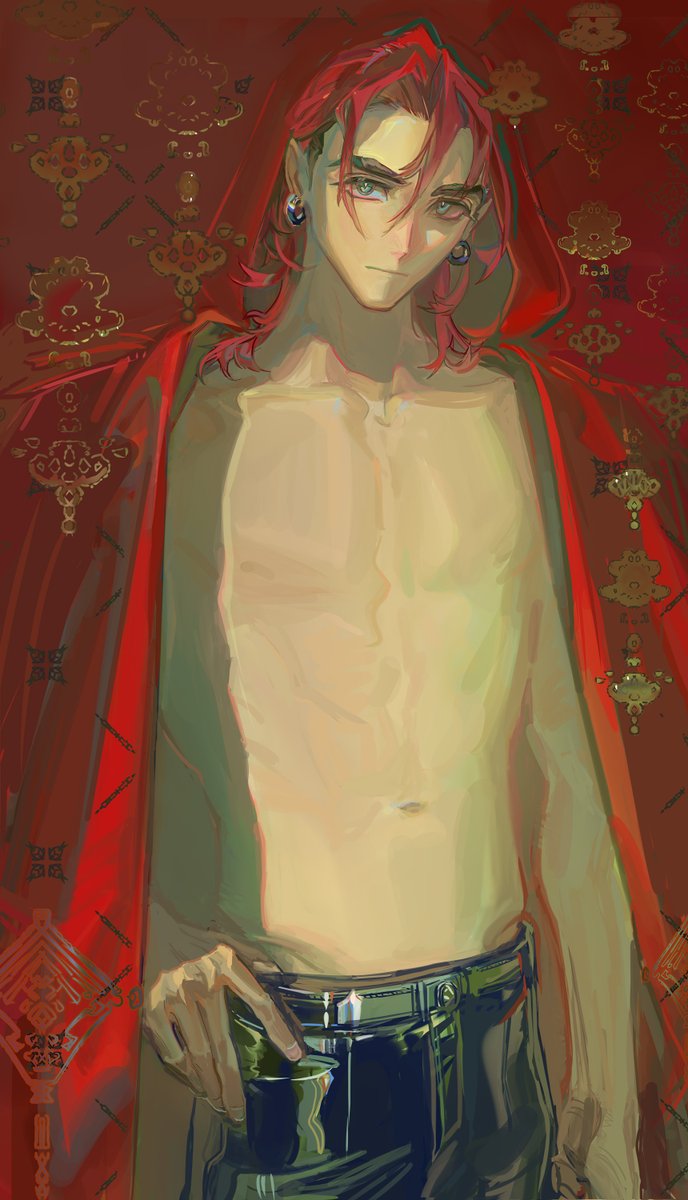 「Cladded in Red (OC) 」|Taro-K from TamoTaro pre-order original projectのイラスト
