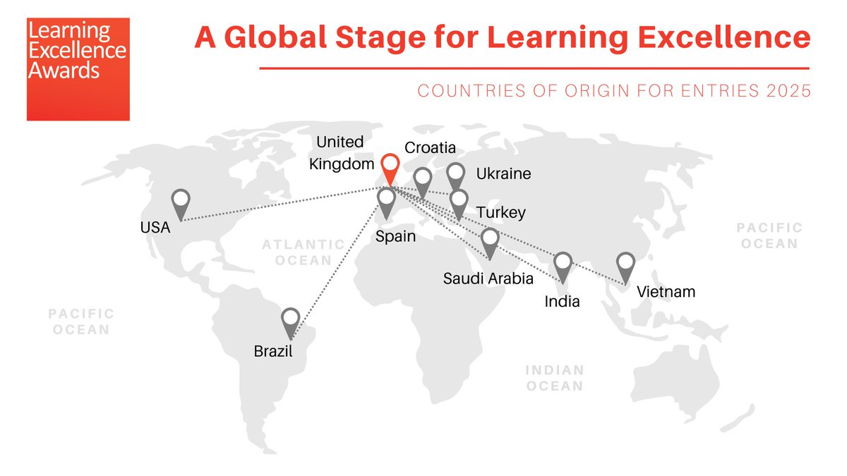 The international appeal of the Learning Excellence Awards is on the rise! 🌍🏆 We are excited to see how the awards continue to shape the future of corporate learning! #BusinessTraining #LearningExcellence #GlobalImpact