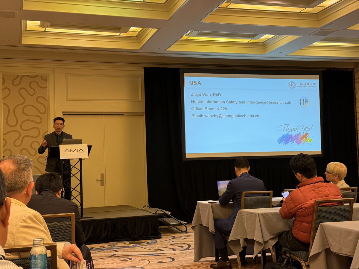 zhiyuwan's tweet image. Excited to attend #AMIA2024 to share some of our recent works on LLM fairness which is under the spotlight this year #ShanghaiTech #VUMC