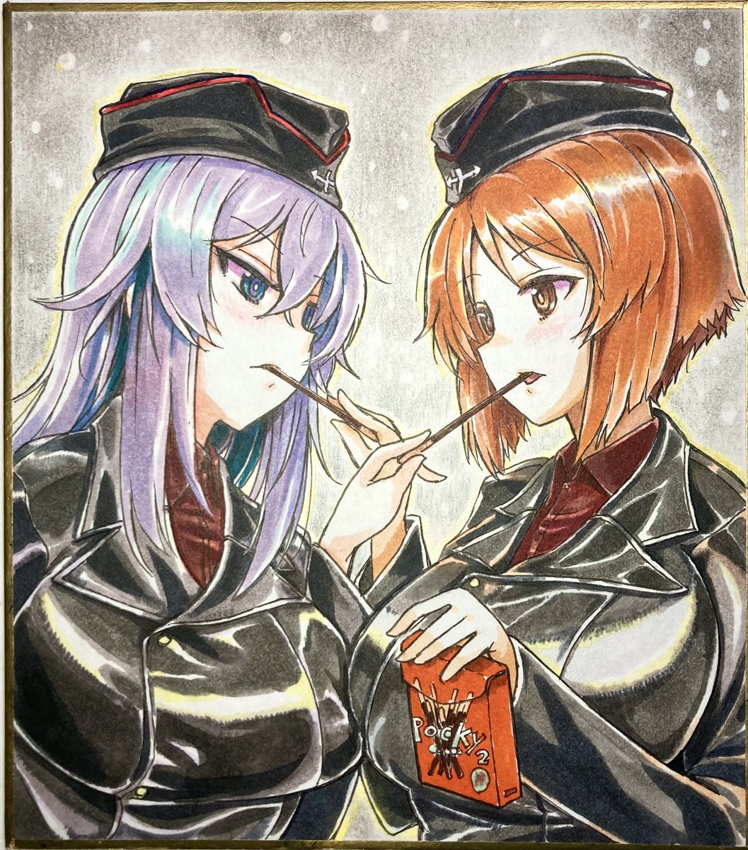 逸見エリカ ,西住みほ 「#ポッキーの日ポッキー2 」|なべゆ@C102(土)東34a🧊のイラスト