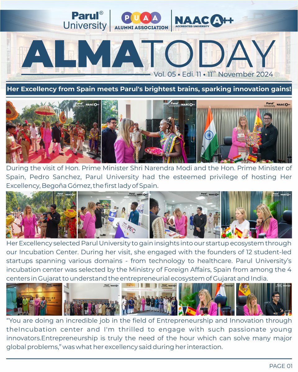 ParulAlumni's tweet image. 🪔 November’s Diwali Cheer, Alma Today is Here! 📖

#AlmaToday
#AlumniNewsletter
#DiwaliEdition
#PUAlumniAssociation
#ParulUniversity