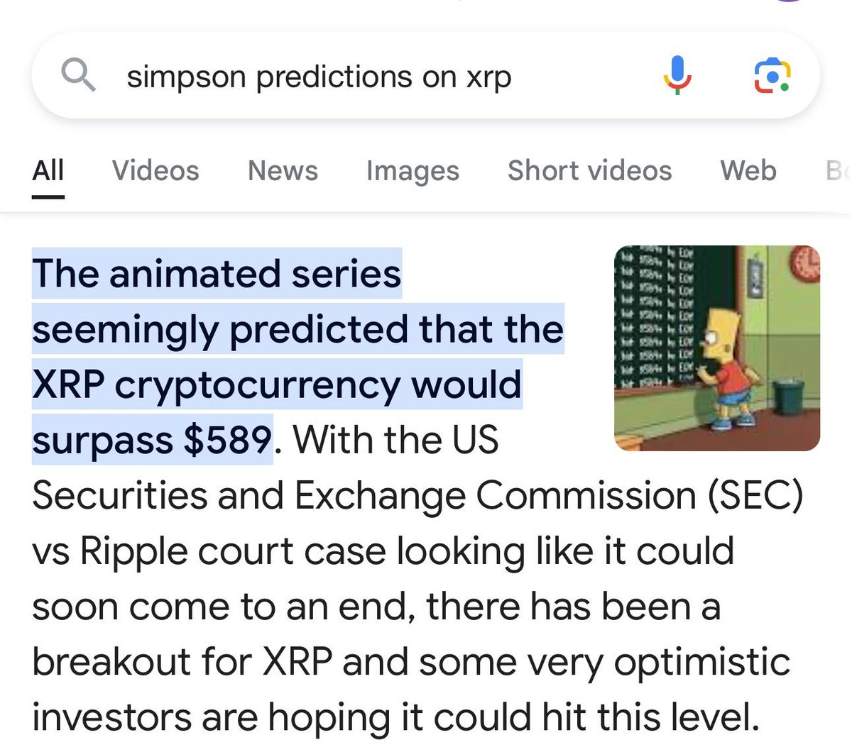 🚨booom: $589 PER #XRP… Simpson prediction 👀