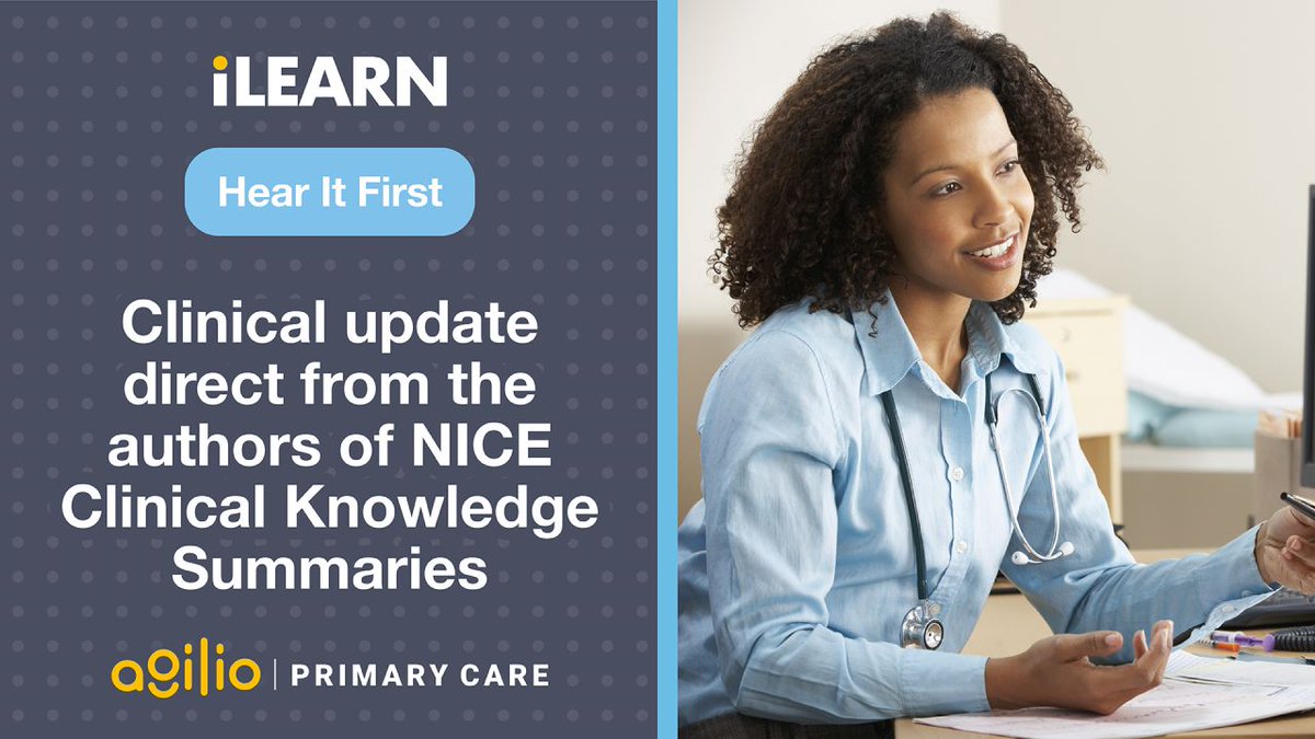 🗣 Our Hear It First clinical update for November is now live!

Dr Gerry Morrow, Editor of Clinical Knowledge Summaries and Agilio’s Medical Director covers the latest changes to guidance and research that will impact primary care.

Hear it first: learn.clarity.co.uk/courses/clinic…