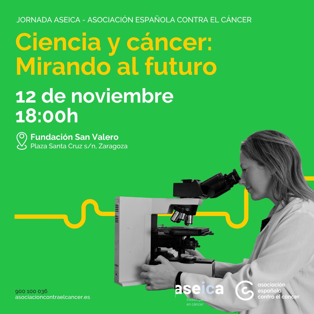 📣¡RECUERDA!📣
Jornada ASEICA-Asociación Española Contra el Cáncer
“𝐂𝐢𝐞𝐧𝐜𝐢𝐚 𝐲 𝐜á𝐧𝐜𝐞𝐫: 𝐌𝐢𝐫𝐚𝐧𝐝𝐨 𝐚𝐥 𝐟𝐮𝐭𝐮𝐫𝐨”
📆12 de noviembre
⏰18:00h
📍Fundación San Valero. Plaza de Santa Cruz s/n, Zaragoza
Inscripciones ➡️ events.tacticsmd.net/jornada-aseica…
<a href="/ASEICAnews/">ASEICA</a>