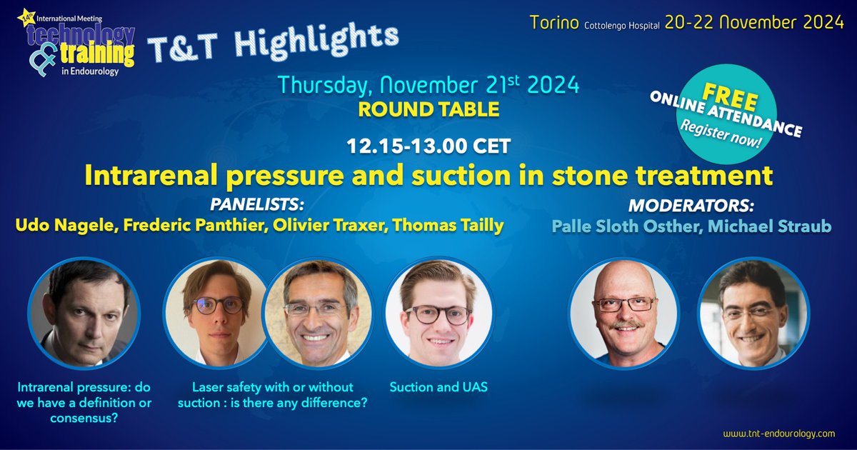 T&T Endourology (@endourologyt) on Twitter photo Learn from the best in managing intrarenal pressure and suction techniques for safer, more precise stone treatment.
🚀Register now for free and access all sessions: bit.ly/TNTEndourology… #TNTEndourology2024 #StoneTreatment #UrologyCare <a href="/scoffonecesare/">scoffone cesare</a> Learn from the best in managing intrarenal pressure and suction techniques for safer, more precise stone treatment.
🚀Register now for free and access all sessions: bit.ly/TNTEndourology… #TNTEndourology2024 #StoneTreatment #UrologyCare <a href="/scoffonecesare/">scoffone cesare</a>