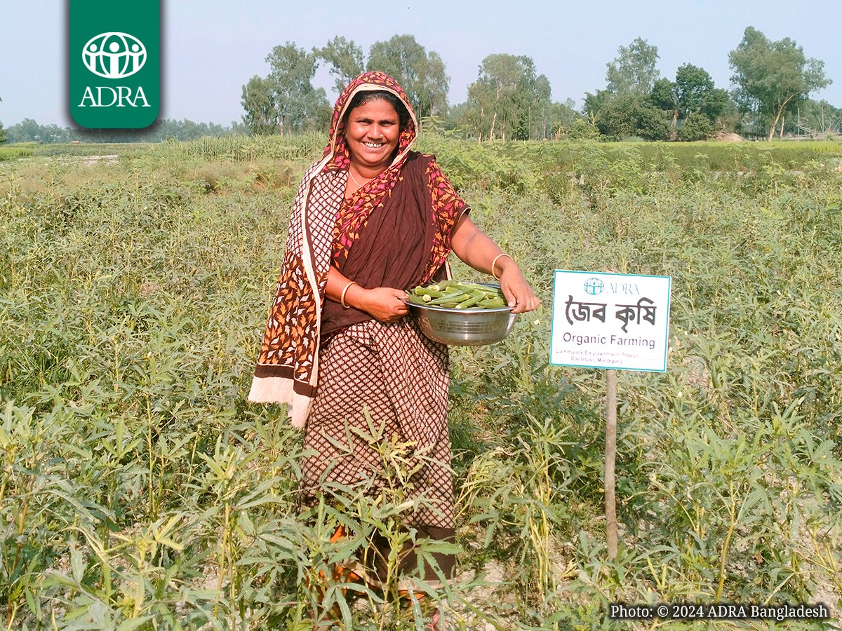 🌱✨ Golapi Begum successfully grew lady’s finger (okra) on her land. The results? An abundant harvest! Let's applaud Golapi for her hard work and commitment to sustainable farming.

#ADRA #ADRABangladesh #ADRASweden #ADRASverige #OrganicFarming #SustainableFarming #CEPManikganj