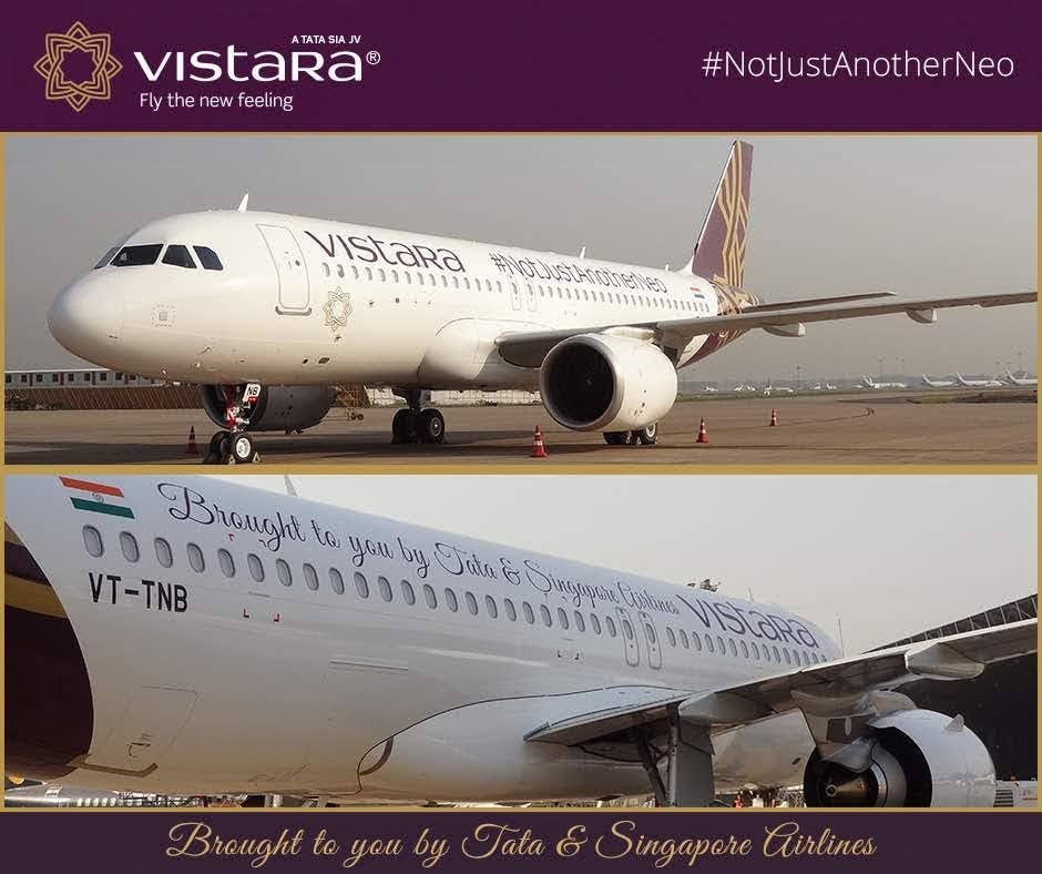TheSanjivKapoor's tweet photo. Vistara's #NotJustAnotherNeo livery and tagline was used to differentiate its Neos from other Indian carriers that had them. These had a different, upgraded product relative to the ceos, unlike the other neos that were identical to their ceos. Therefore this campaign. https://t.co/DYtB1PDD2v