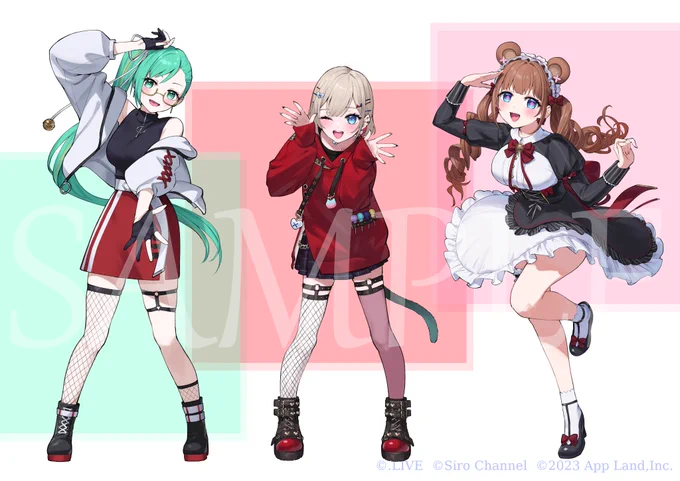 【おしらせ!】コミケ105のにゃんたじあ!さん×アップランドさん共同出展に際して電脳少女シロさん、神楽すずさん、カルロ・ピノさん、花京院ちえりさん、斜落せつなさん、紅蓮罰まるさんのお写真を撮らせていただきました!コミケ行く人は是非～!#どっとライブ #ぶいぱい #にゃんたじあ 