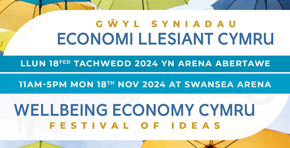 ⭐ Wythnos i fynd tan y Gynhadledd Economi Lles gyntaf - Gŵyl y syniadau!⭐

Rydyn ni wrth ein bodd wedi cael ein gwahodd i arddangos yn y digwyddiad hwn. Bwriad y digwyddiad yw newid barn ar yr economi, ei bwrpas a’i bosibiliadau.

Sicrhewch eich tocyn 👉 ow.ly/O73Q50U4e44