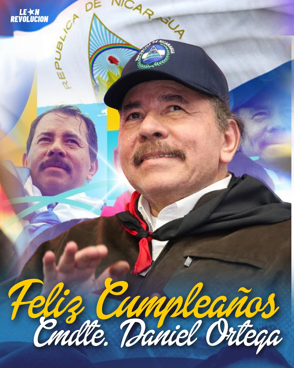 Desde la costa caribe le enviamos felicitaciones a nuestro maximo lider el comandante Daniel Ortega en sus 79 cumpleaños le deseamos todo lo mejor 
#DanielTiemposDeVictorias
 #PLOMO19