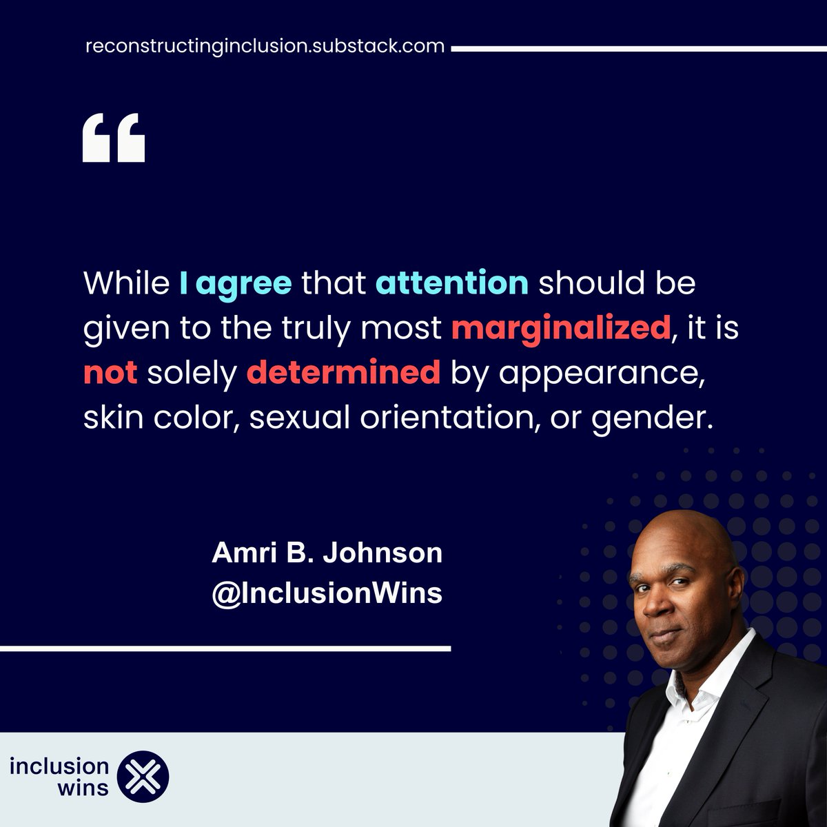 Moving past differences. 🚧🏃🏼‍♂️‍➡️🏃🏾‍♀️‍➡️

#Inclusivity beyond limits. 🫱🏻‍🫲🏽⛓️‍💥

Expand your perspective with <a href="/AmriJohnson/">Amri B. Johnson</a> and <a href="/Inclusion_Wins/">Inclusion Wins</a> ! 👏🏾

#DEI #ReconstructingInclusion #InclusionWins #Innovation #diversityandinclusion #diversity #leadership