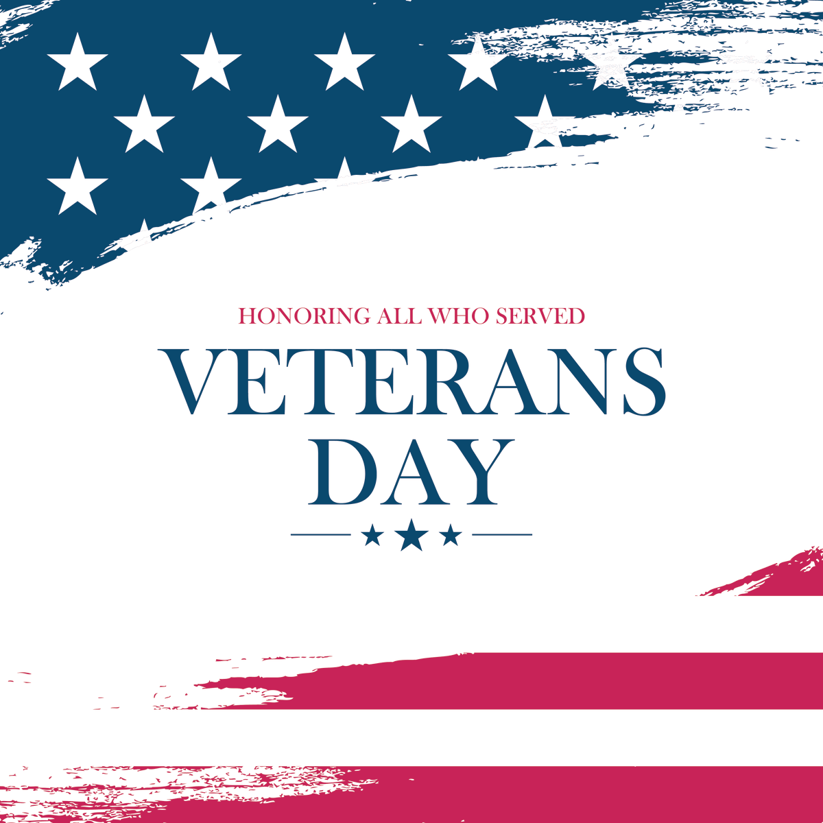 Thank you to all of the brave men and women who have served our country. Today, we honor your sacrifice and courage. 🇺🇸