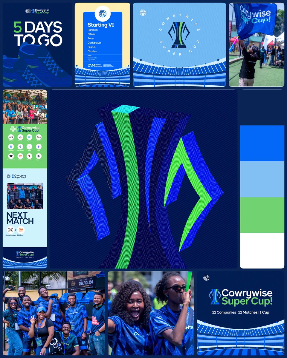 obasolaaa's tweet photo. worked on the branding &amp; visual identity for the cowrywise super cup tournament alongside @_damilarebello on the motion forefront.

we co-published the project on behance.

https://t.co/I2uSwqF9W0

go get your eyes peeled!
(most would 🧎🏿 for the jerseys😹) https://t.co/wTfLPqc4jE