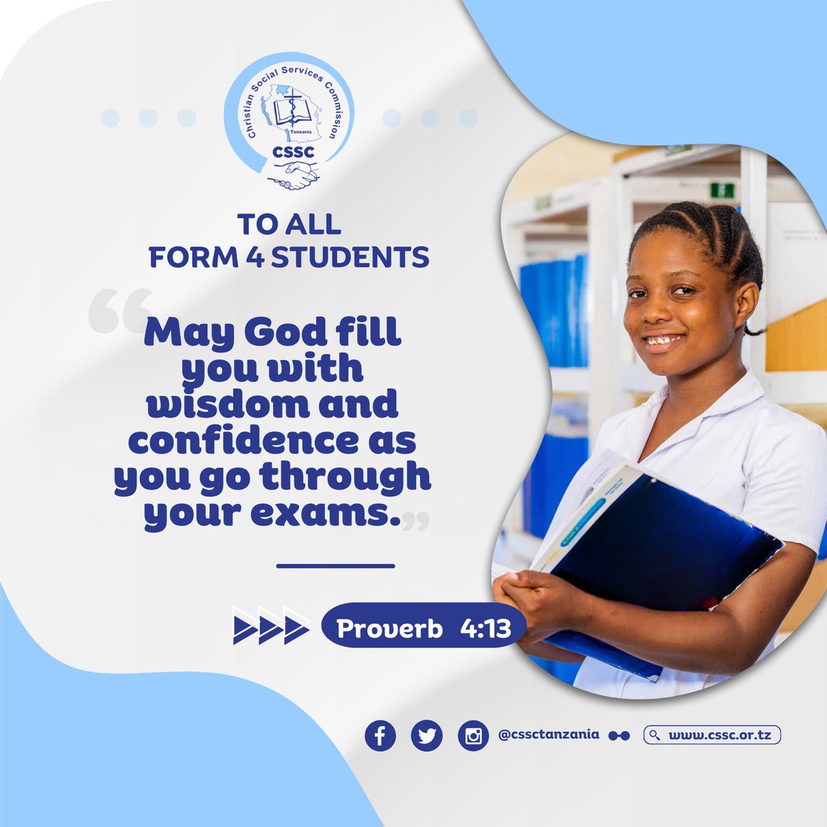 To all Form Four students sitting for their National Exams—CSSC believes in your hard work and dedication. Go confidently and make your dreams a reality!

ALL THE BEST 🙏🏽