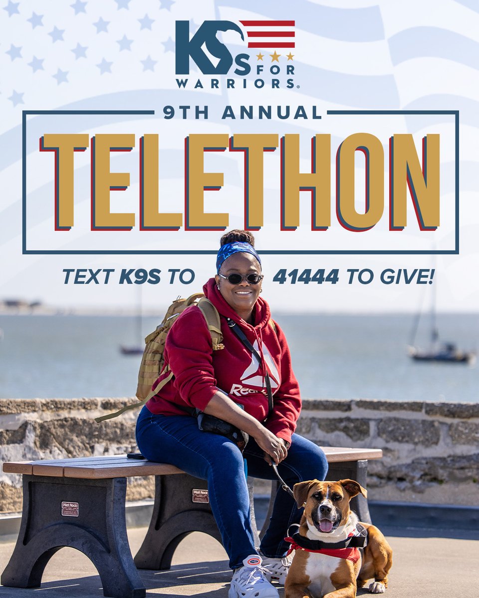 k9sforwarriors's tweet image. It's @k9sforwarriors 𝗩𝗘𝗧𝗘𝗥𝗔𝗡𝗦 𝗗𝗔𝗬 𝗧𝗘𝗟𝗘𝗧𝗛𝗢𝗡!

Today is all about our mission — saving Veterans &amp;amp; rescue dogs. Like Army #Veteran Stephanie &amp;amp; her #ServiceDog Penny.

Thanks to a generous donor, we have a $500,000 match — doubling every dollar you donate today.…