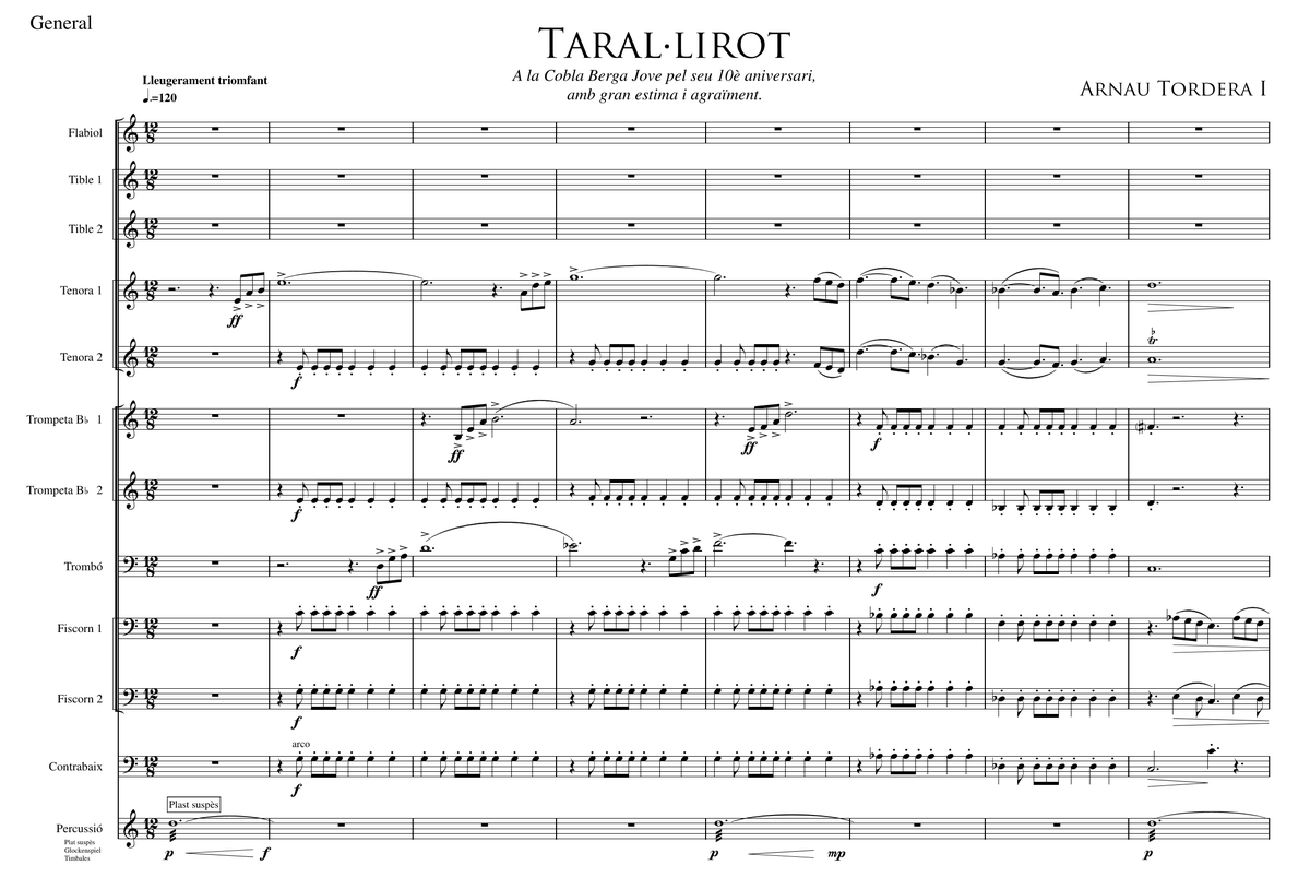 Arnau Tordera I (@arnautordera) on Twitter photo Aquest dissabte 16 la <a href="/coblabergajove/">Cobla Berga Jove</a> celebra el concert del 10è aniversari al Teatre Municipal de Berga amb un programa extraordinari! Tindré l'honor que hi estrenin la meva primera peça per a cobla i percussió anomenada Taral·lirot. No us ho perdeu!🔥
🎟️linktr.ee/coblabergajove Aquest dissabte 16 la <a href="/coblabergajove/">Cobla Berga Jove</a> celebra el concert del 10è aniversari al Teatre Municipal de Berga amb un programa extraordinari! Tindré l'honor que hi estrenin la meva primera peça per a cobla i percussió anomenada Taral·lirot. No us ho perdeu!🔥
🎟️linktr.ee/coblabergajove