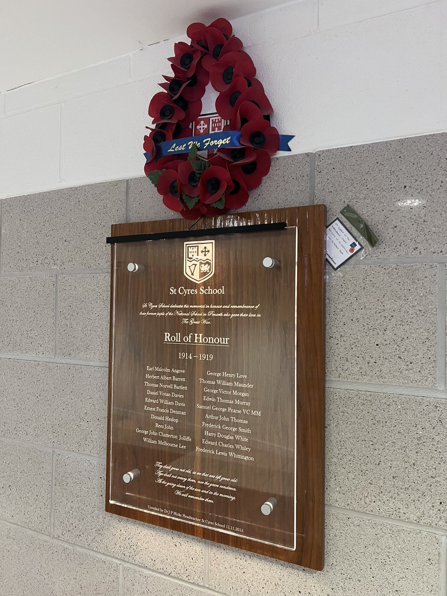 At the going down of the sun and in the morning, we will remember them. #LestWeForget #RemembanceDay
