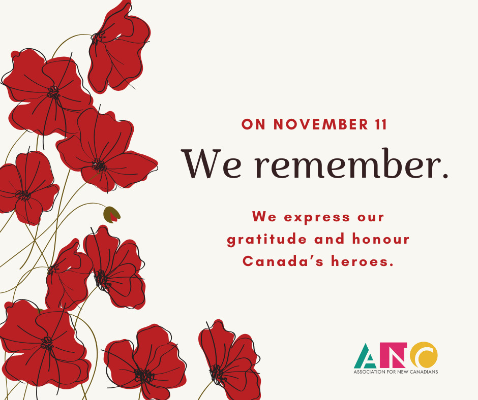 Today is Remembrance Day. On November 11th, we express our gratitude and honour Canada's heroes. Remembrance is our gift to them, ensuring that their legacy echoes through generations.

Please note that all ANC offices will be closed today in observance
