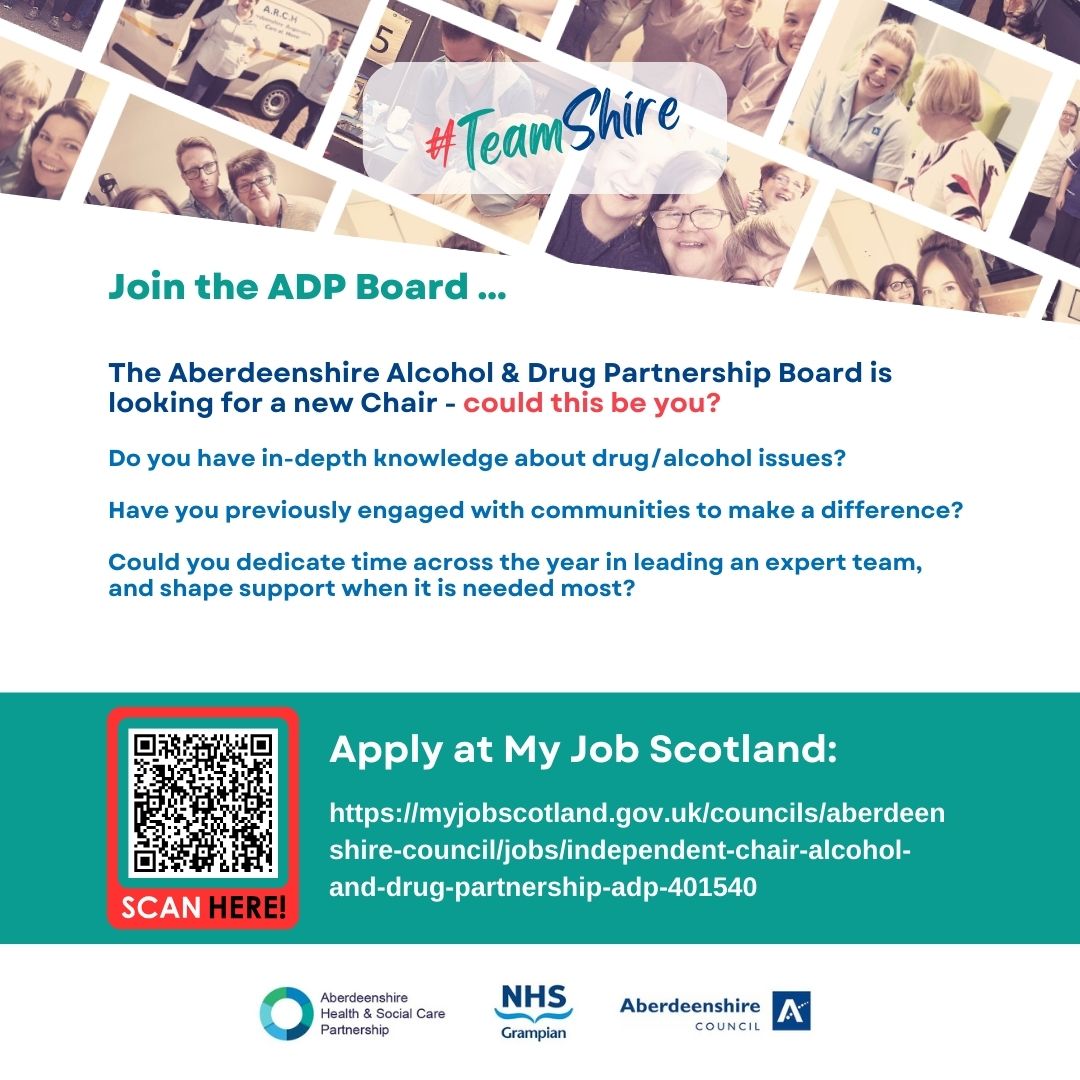 Fantastic opportunity to make a real difference, head into 2025 with a rewarding role which will see you use your existing knowledge of drug and alcohol issues across our communities, plus work with those with lived experience. #Aberdeenshire #newjob