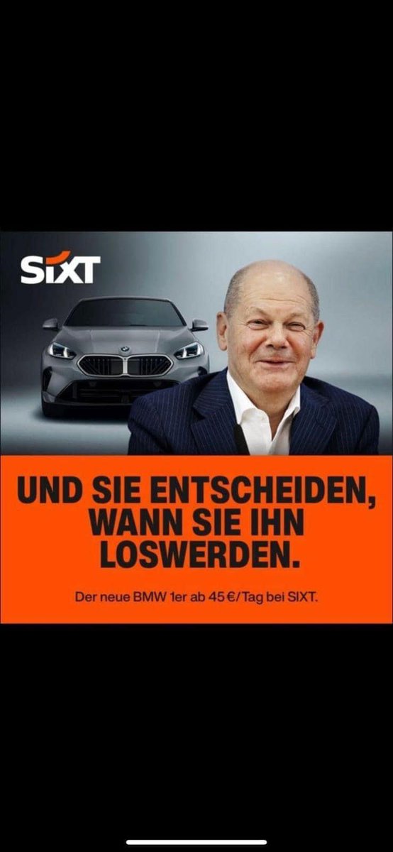 steffan_nethe's tweet image. Die Autovermietung #SIXT hat es mal wieder auf den Punkt gebracht 😉

#Scholz