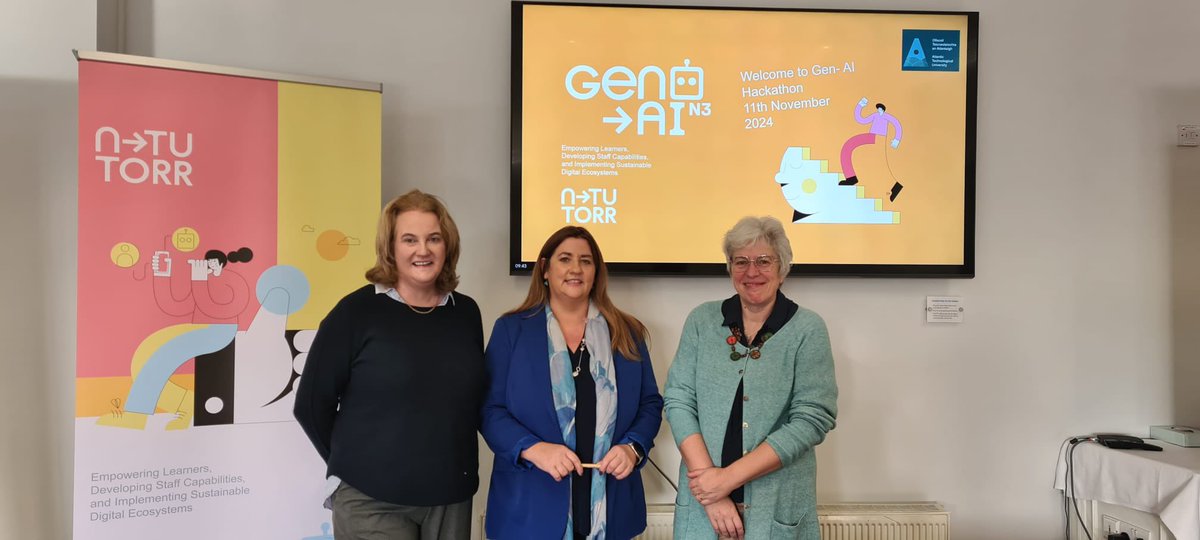 ACosgrove1's tweet photo. Delighted with great turnout this morning for NTutorr Gen AI:N3 project #GenAIHackathon with @atu_ie @ntutorr team @noreenhenry @ATUTLC and guest @rmforsyth from @lunduniversity - great learning happening @ConnachtHotel this morning 🙌👏👏 https://t.co/ASoCj0nBth