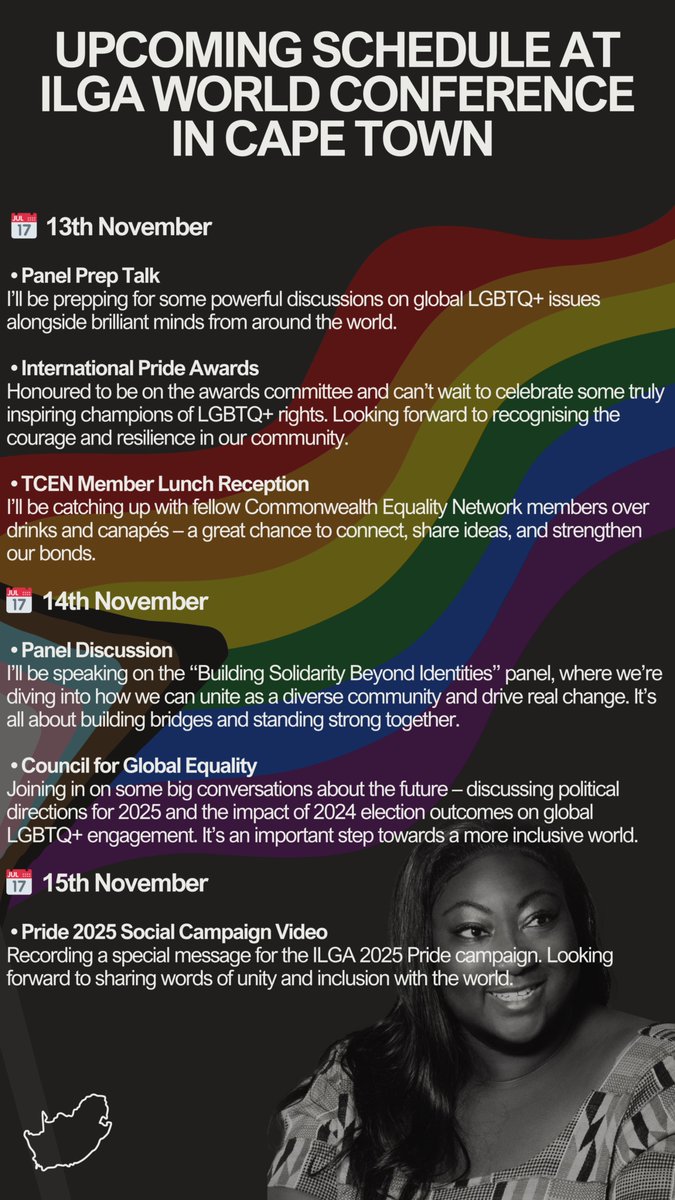 Join me on this exciting journey from Cape Town as we amplify voices, build bridges, advocate for legislation, strong strategies and sustainable long-term funding and also push for a world where inclusion, freedoms and justice are not just ideals, but realities. Together, we’re