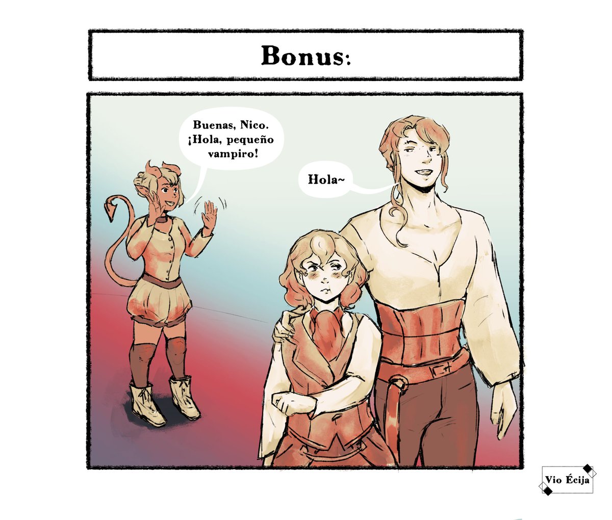 vio_draws's tweet photo. Cuando tu dhampir esta liado con un NPC bastante conocido... https://t.co/DjPemINqnr