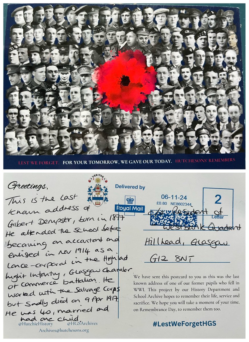 GOW_Community's tweet photo. Thank you @HutchieHistory for this poignant reminder of how our community was once home to people who fought &amp; died in WW1. https://t.co/1O6qrhvS4Y